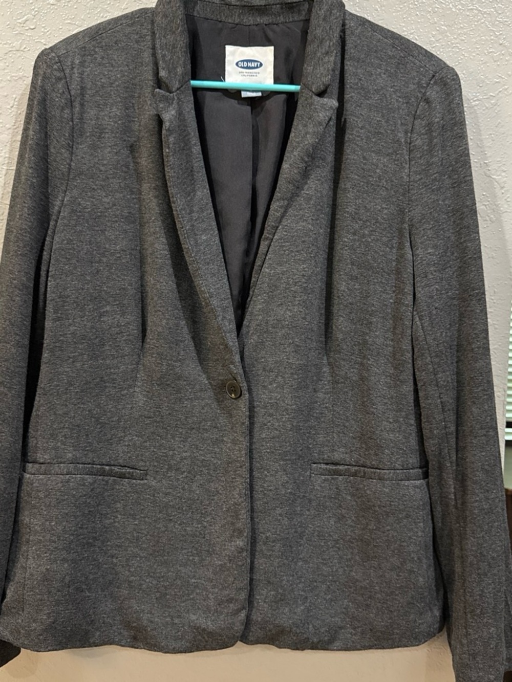 Old Navy Women's Dark Gray Single-Button Blazer